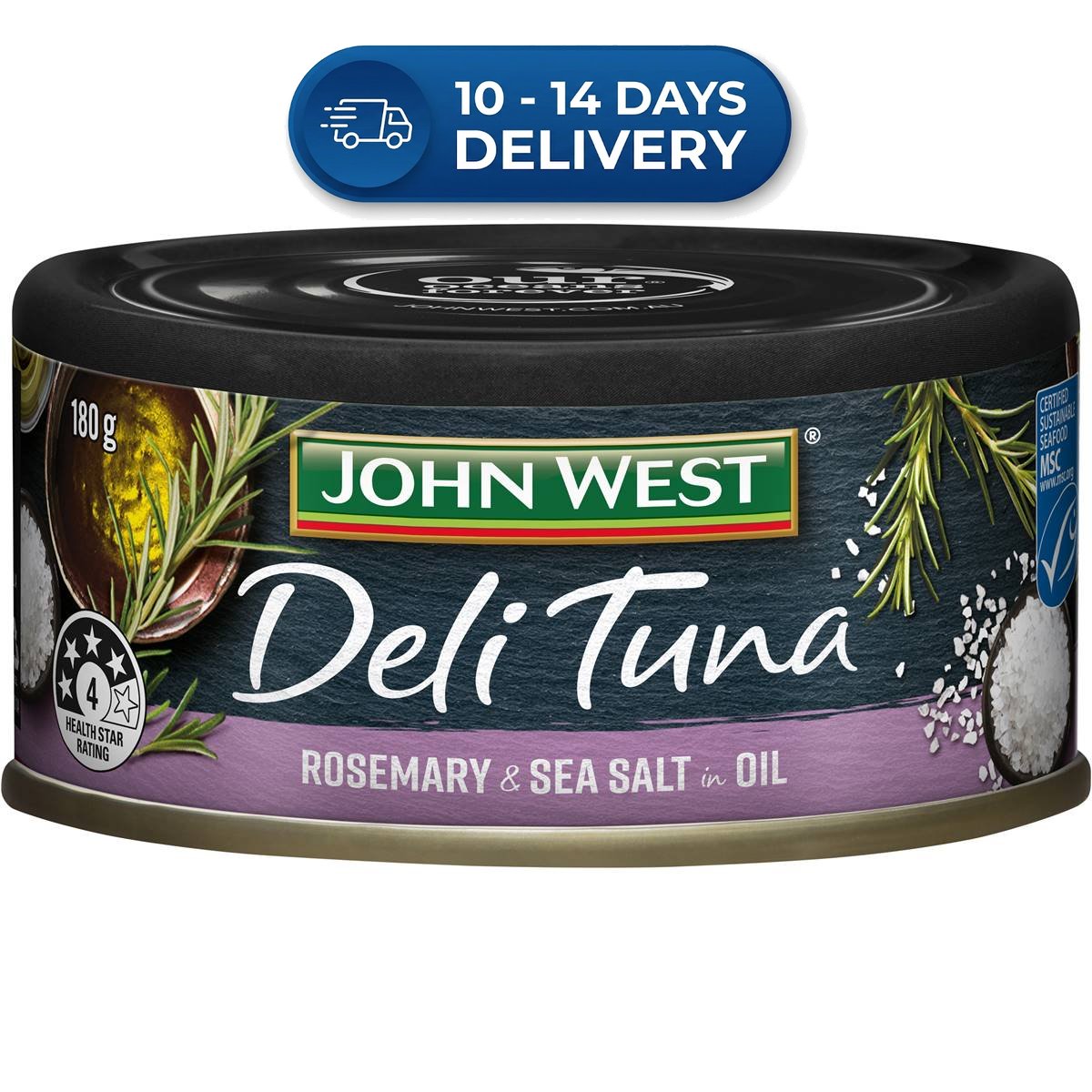 John West Tuna Yellowfin Rosemary & Sea Salt in Oil 90g -(Extended Dispatch)