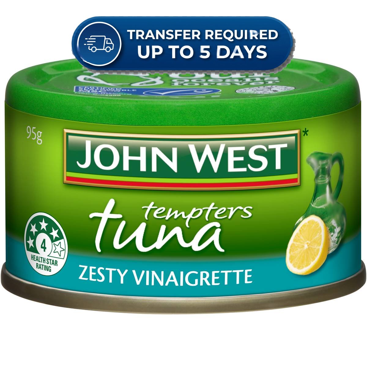 John West Tuna Tempters Zesty Vinaigrette 95g -(Extended Dispatch)