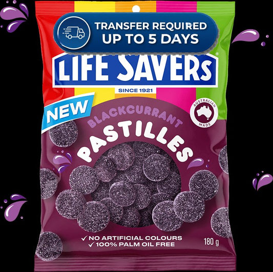Life Savers Blackcurrant Pastilles 180g -(Extended Dispatch)