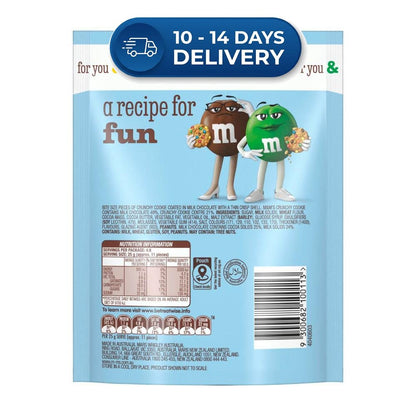 M&Ms Crunchy Cookie Milk Chocolate Snack Bag 120g -(Extended Dispatch)
