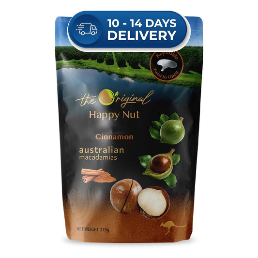 Cinnamon Happy Nut Macadamias – Happy Nut Singapore 225g -(Extended Dispatch)