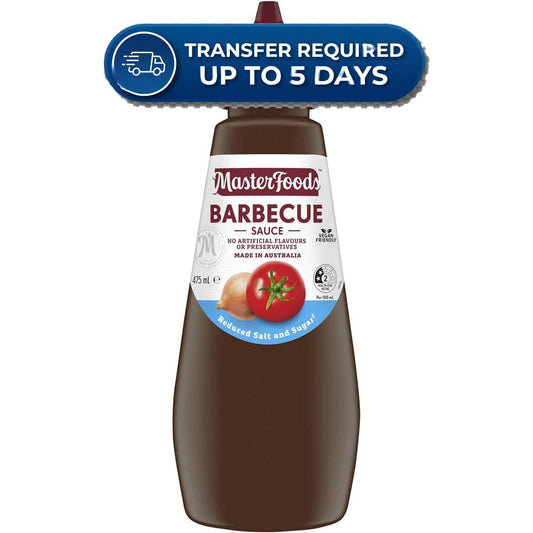 Masterfoods Barbecue Sauce Reduced Salt & Sugar 475ml -(Extended Dispatch)