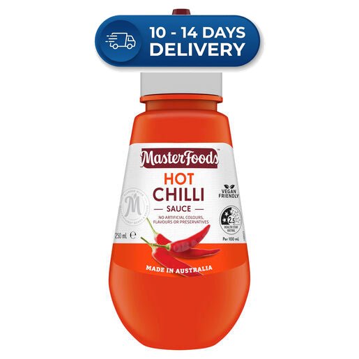 Masterfoods Hot Chilli Sauce 250ml -(Extended Dispatch)