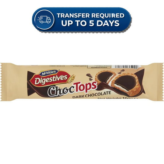 McVitie's Digestives Tops ChocTops Dark Chocolate 100g*** -(Extended Dispatch)