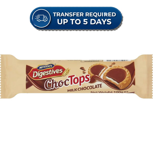 McVitie's Digestives Tops ChocTops Milk Chocolate 100g*** -(Extended Dispatch)