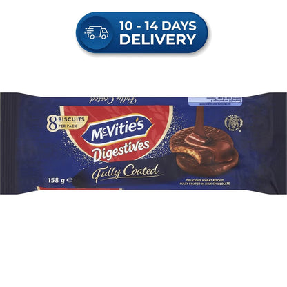 McVitie's Digestives Fully Coated (8pk) 158g -(Extended Dispatch)