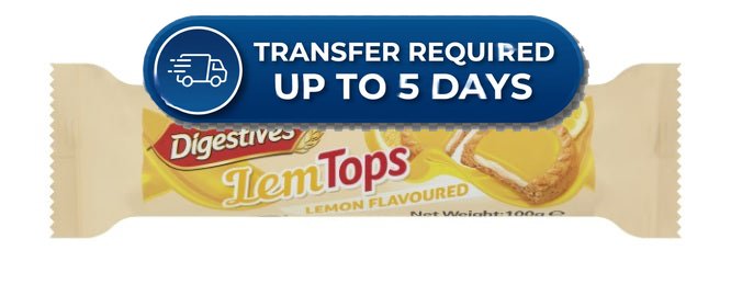 McVitie's Digestives Tops LemTops 100g*** -(Extended Dispatch)