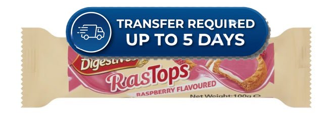 McVitie's Digestives Tops RasTops Raspberry 100g*** -(Extended Dispatch)