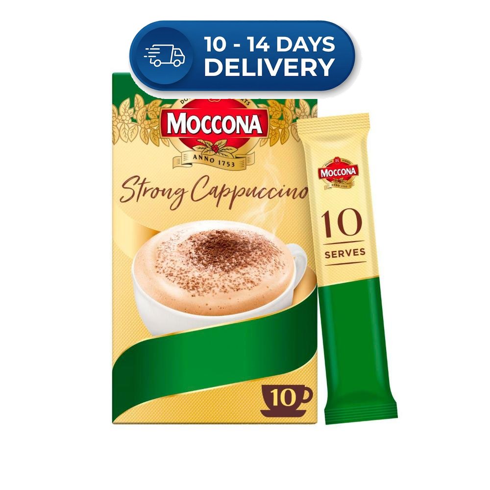 Moccona Coffee Sachets Strong Cappuccino 10 pack 132g -(Extended Dispatch)