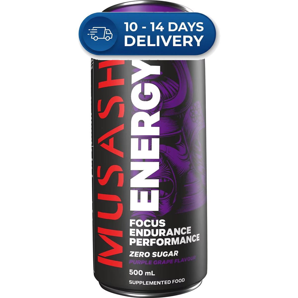 Musashi Energy Drink Purple Grape 500mL -(Extended Dispatch)