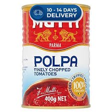 Mutti Polpa Tomatoes Finely Chopped 400g -(Extended Dispatch)