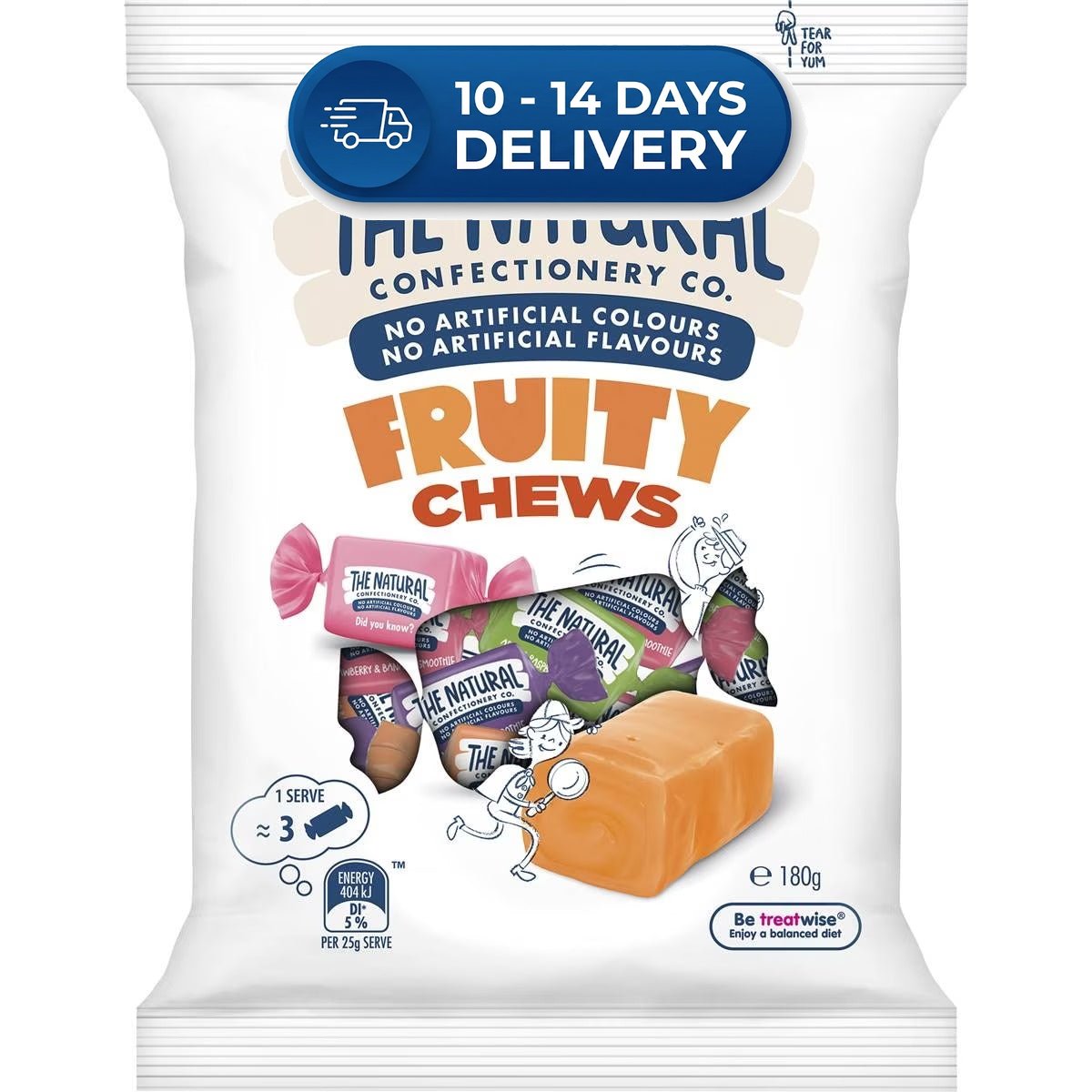 Natural Confectionery Fruity Chews 180g -(Extended Dispatch)