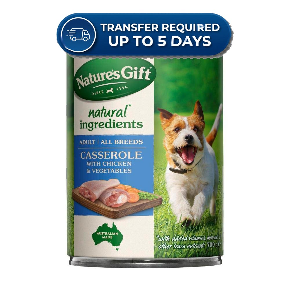 Nature's Gift Adult Wet Dog Food Tin Chicken Casserole 700g -(Extended Dispatch)