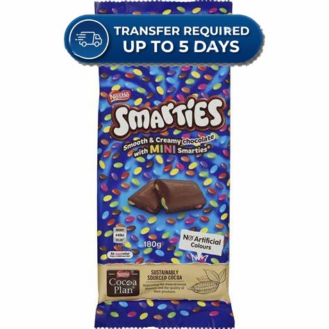 Nestle Block Smarties 180g -(Extended Dispatch)