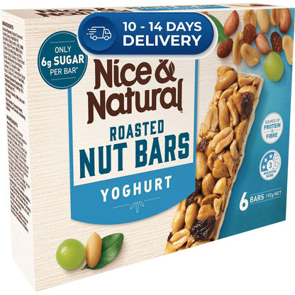 Nice & Natural Nut Bars Yoghurt (6pk) 192g -(Extended Dispatch)