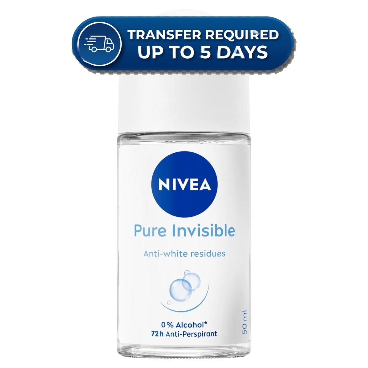 Nivea Deo Roll On Female Pure Invisible 50mL -(Extended Dispatch)