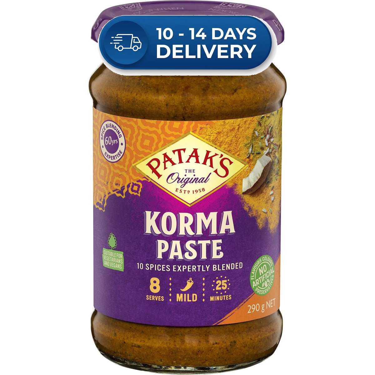 Patak's Korma Curry Paste 283g -(Extended Dispatch)