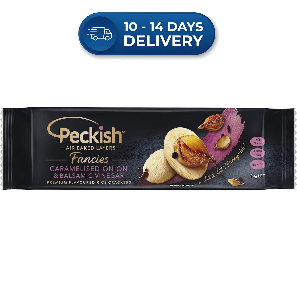 Peckish Fancies Caramelised Onion & Balsamic Vinegar 90g -(Extended Dispatch)