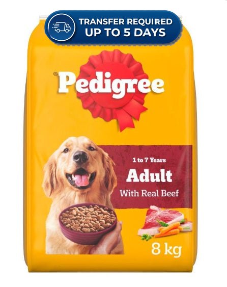 Pedigree Adult Dry Dog Food with Real Beef | 8kg -(Extended Dispatch)