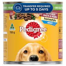 Pedigree Adult Homestyle Wet Dog Food with Beef Pasta & Vegies Can 700g -(Extended Dispatch)