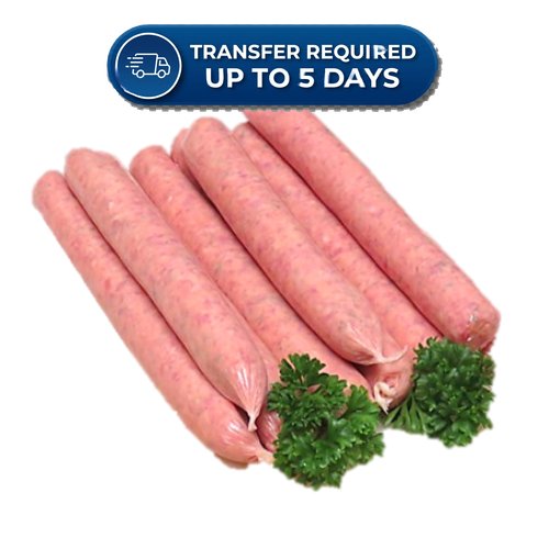 Frozen Sausages Pork Plain (Thin) (10 links) 500g -(Extended Dispatch)