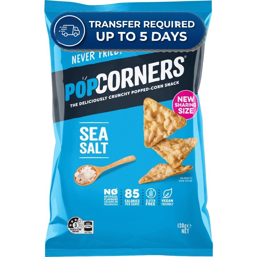 PopCorners Popcorn Chips Sea Salt 130g -(Extended Dispatch)