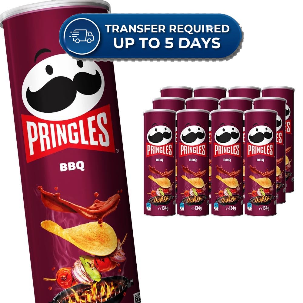 Pringles BBQ Stacked Potato Chips 134g -(Extended Dispatch)