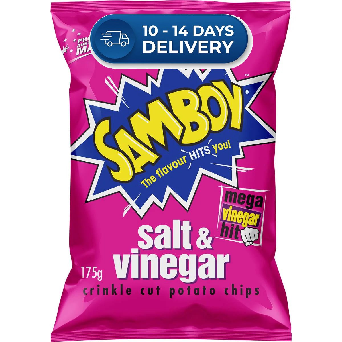 Samboy Share Pack Salt & Vinegar 175g -(Extended Dispatch)