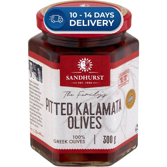 Sandhurst pitted kalamata olives 300g -(Extended Dispatch)
