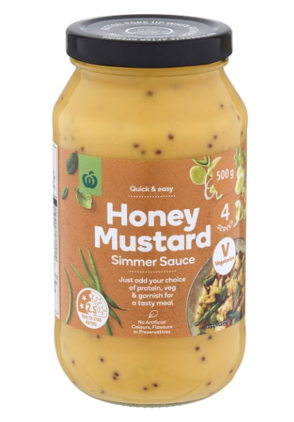 Woolworths Honey Mustard Simmer Sauce 500g