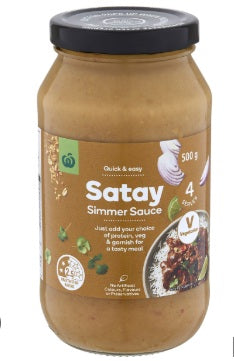 Woolworths Satay Simmer Sauce 500g