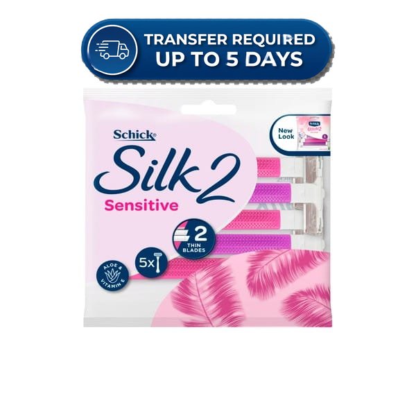 Schick Exacta 2 Disposable Sensitive Razors for Women 5 pack -(Extended Dispatch)