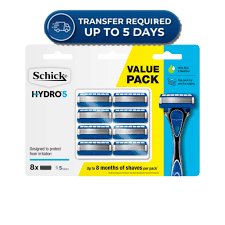 Schick Hydro 5 Razor Blades 8 pack -(Extended Dispatch)