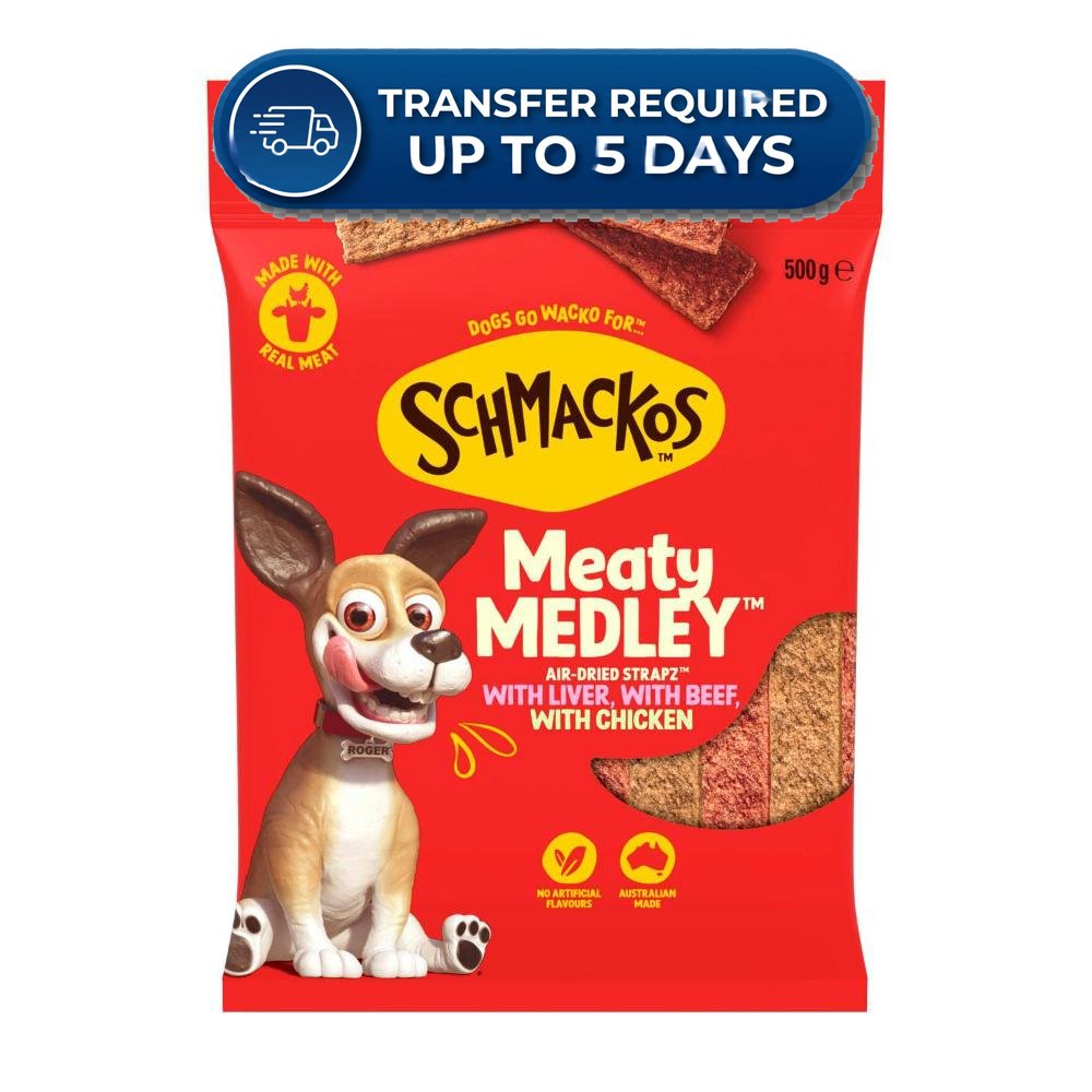 Schmackos Strapz Dog Treats Variety 3 Pack | 500g -(Extended Dispatch)