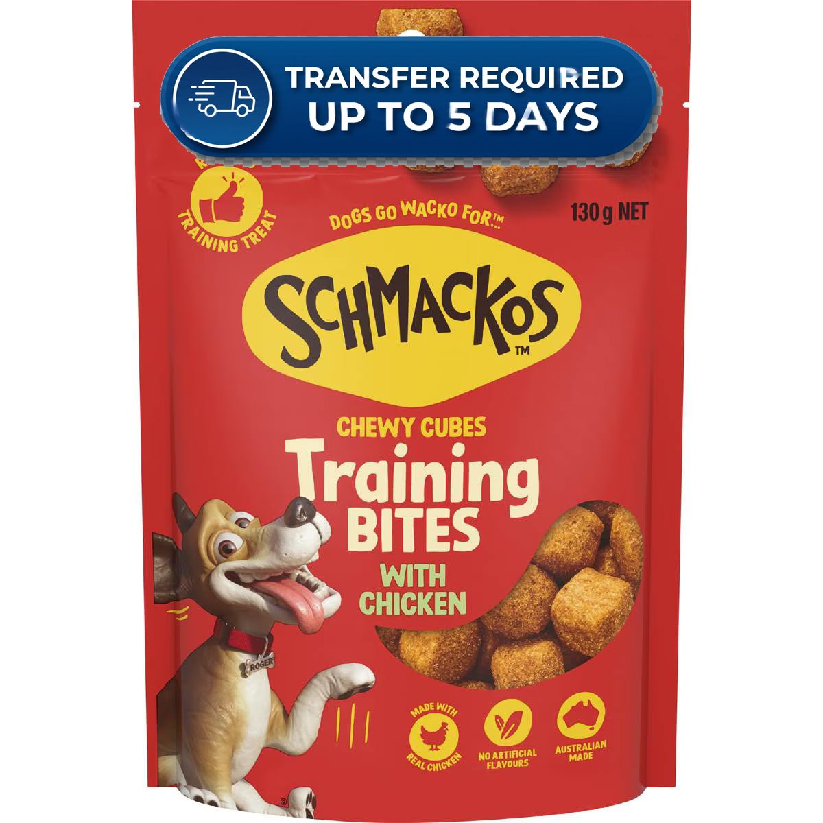 Schmackos Tasty Bites Dog Treats Chewy Cubes With Chicken | 130g -(Extended Dispatch)