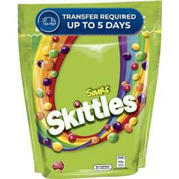 Skittles Sours Chewy Lollies Party Share Bag | 190g -(Extended Dispatch)