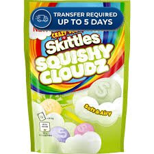 Skittles Sours Cloudz Chewy Lollies 120g -(Extended Dispatch)
