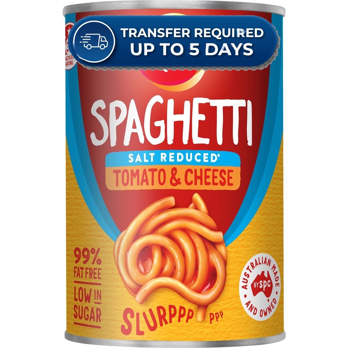 Spc Spaghetti Tomato & Cheese Salt reduced 420g -(Extended Dispatch)