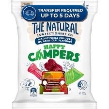 The Natural Confectionery Co. Happy Campers Lollies 200g -(Extended Dispatch)