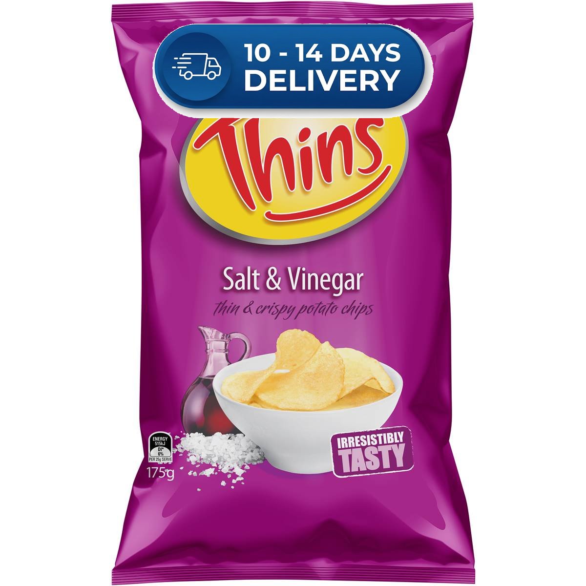 Thins Chips Salt & Vinegar 175g -(Extended Dispatch)