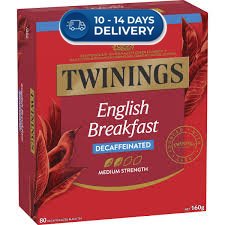 Twinings English Breakfast Decaf Tea Bags | 80 pack -(Extended Dispatch)