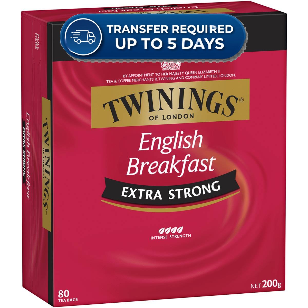 Twinings English Breakfast Extra Strong (80pk) 200g -(Extended Dispatch)