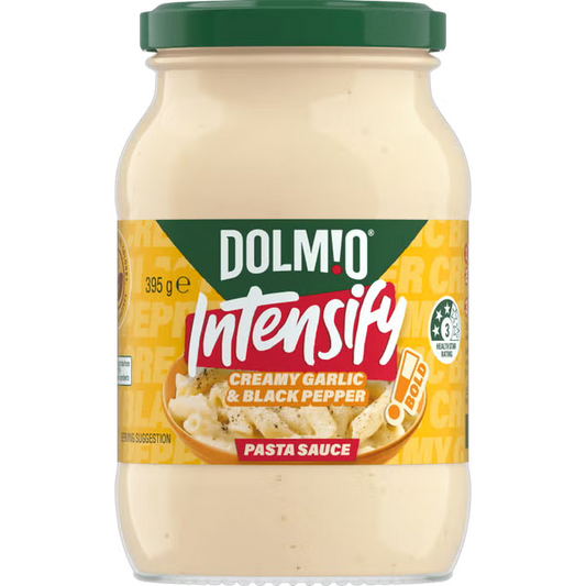 Dolmio Intensify Creamy Garlic & Black Pepper Pasta Sauce 395g