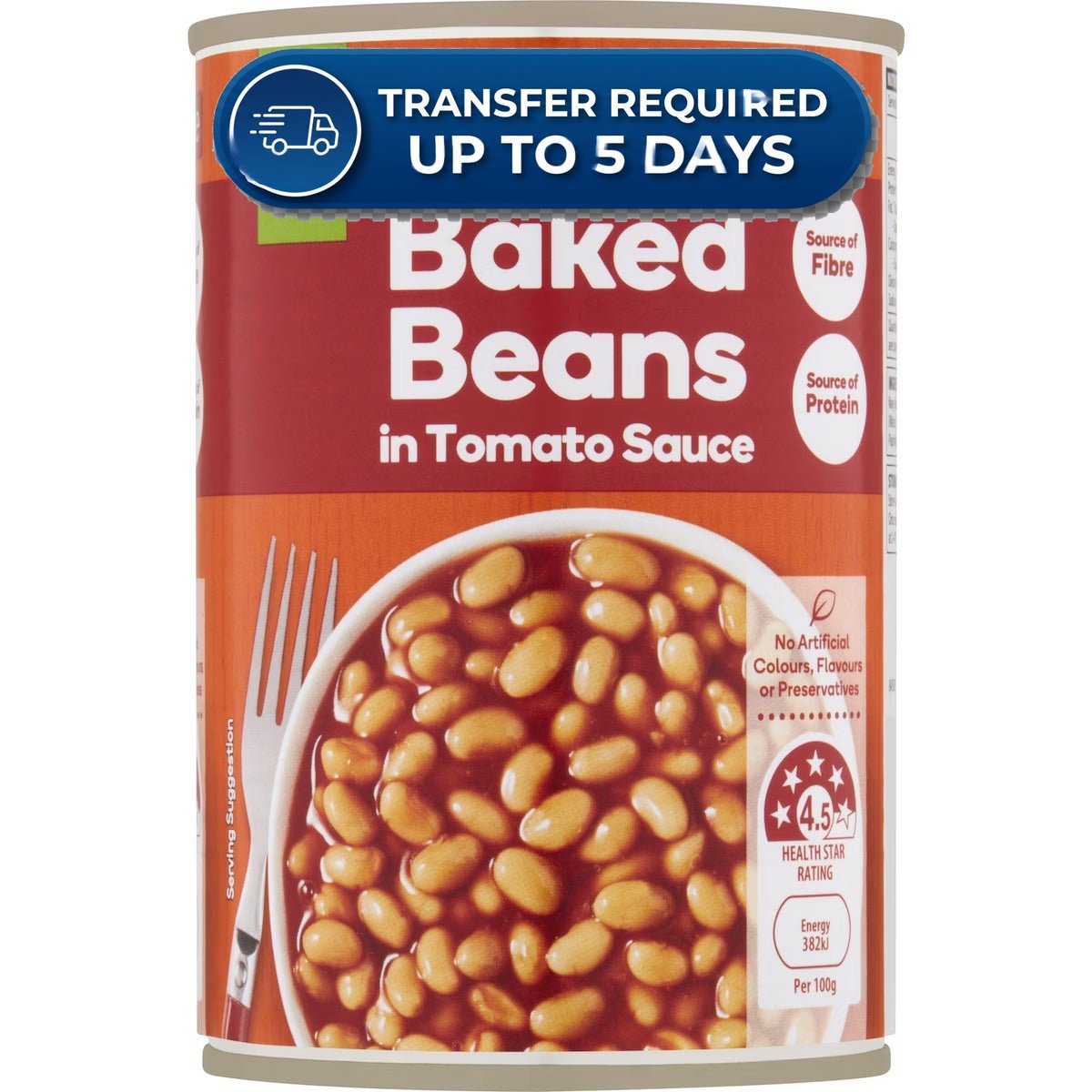 Woolworths Baked Beans In Tomato Sauce 420g -(Extended Dispatch)