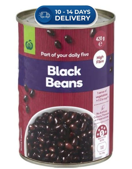 Woolworths Beans Black Beans 420g -(Extended Dispatch)