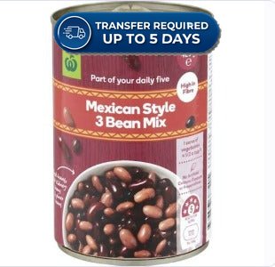 Woolworths Beans Mexican Style 3 Bean Mix 420g -(Extended Dispatch)