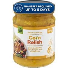 Woolworths Corn Relish 250g -(Extended Dispatch)