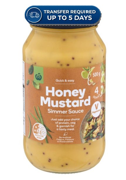 Woolworths Honey Mustard Simmer Sauce 500g -(Extended Dispatch)