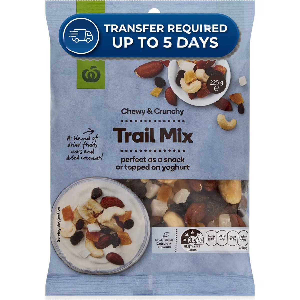 Woolworths Mixed Nuts Trail Mix 225g -(Extended Dispatch)