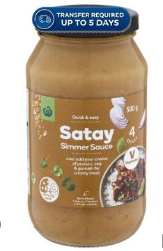 Woolworths Satay Simmer Sauce 500g -(Extended Dispatch)